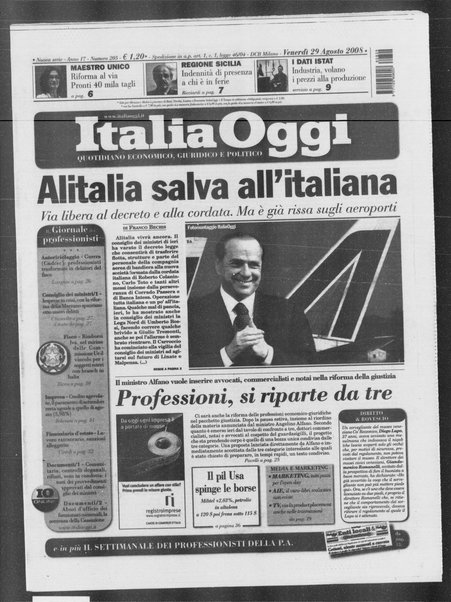 Italia oggi : quotidiano di economia finanza e politica